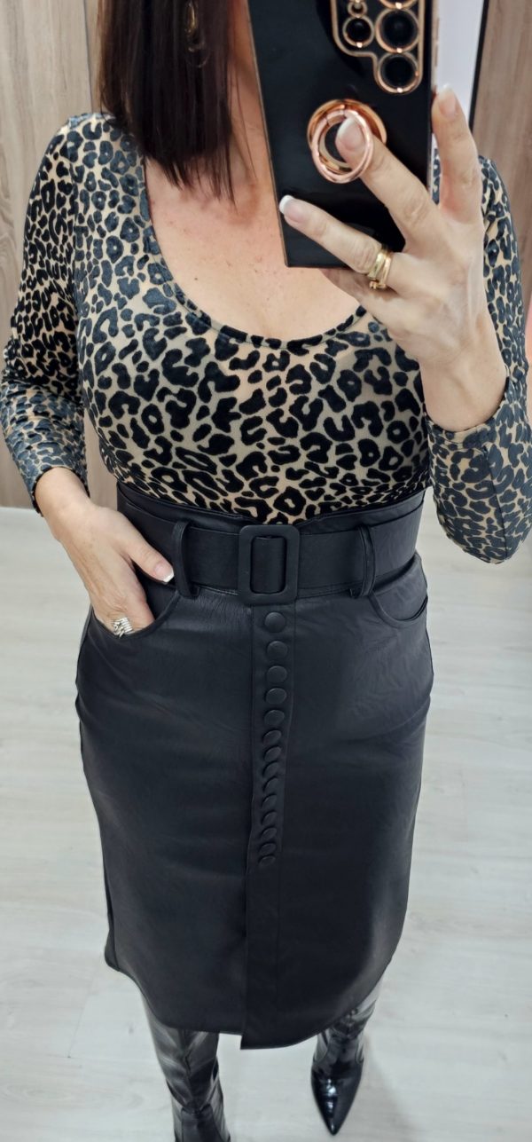 Falda Polipiel midi - Imagen 3