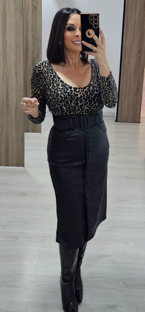 Falda Polipiel midi - Imagen 5