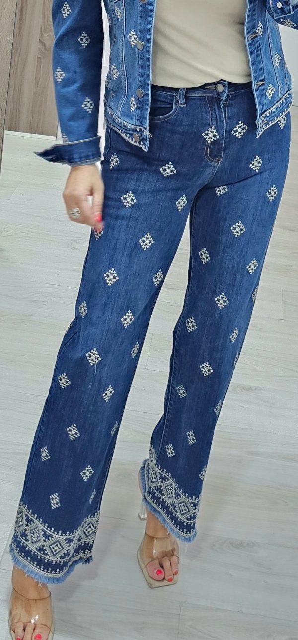 Pantalón Vaquero Bordados - Imagen 4