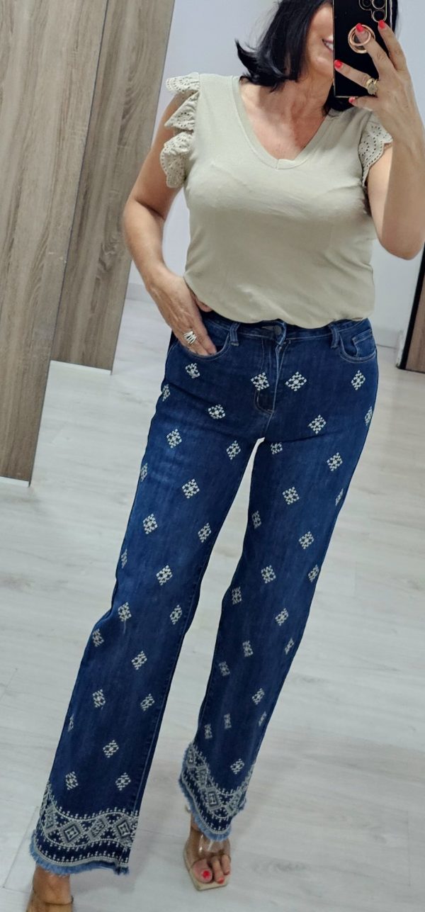 Pantalón Vaquero Bordados - Imagen 8