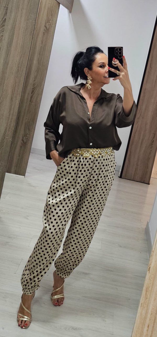 Pantalón Raso lunares