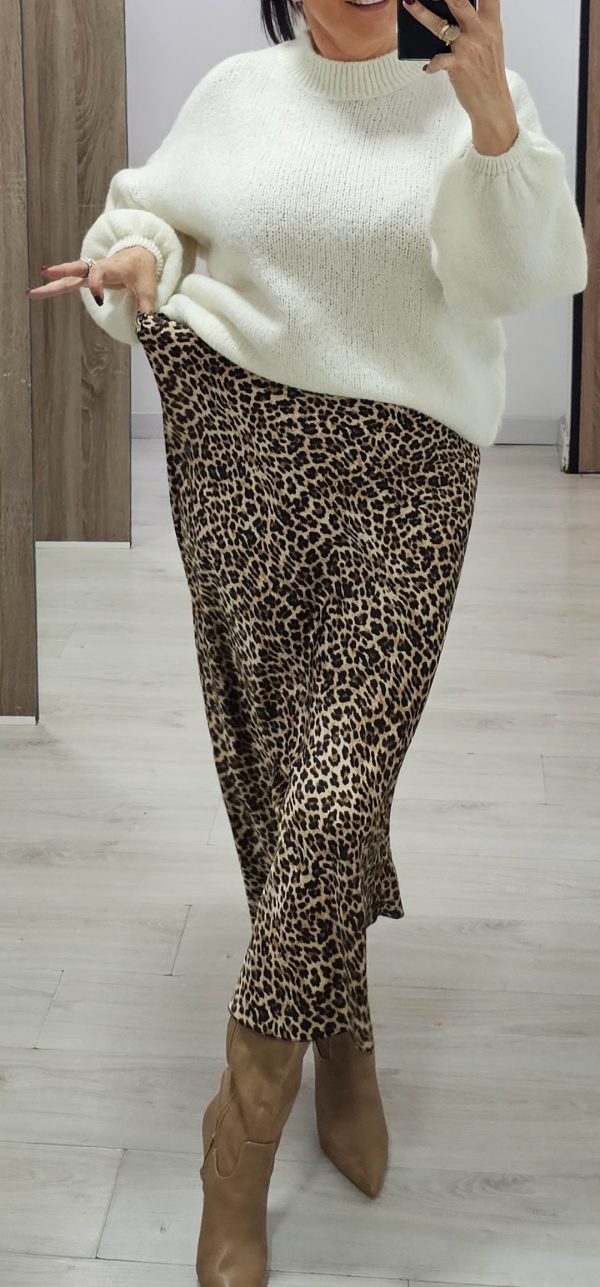 Falda midi raso prints - Imagen 6