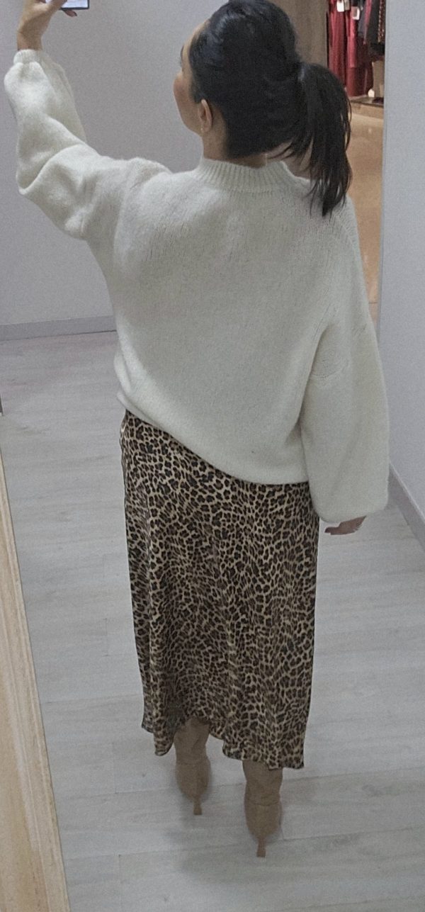 Falda midi raso prints - Imagen 5