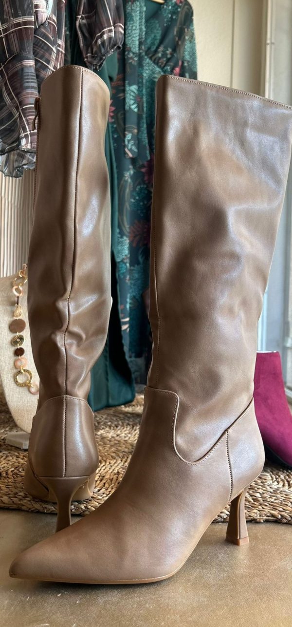 Bota alta beige - Imagen 4