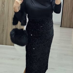 Falda Lentejuelas midi