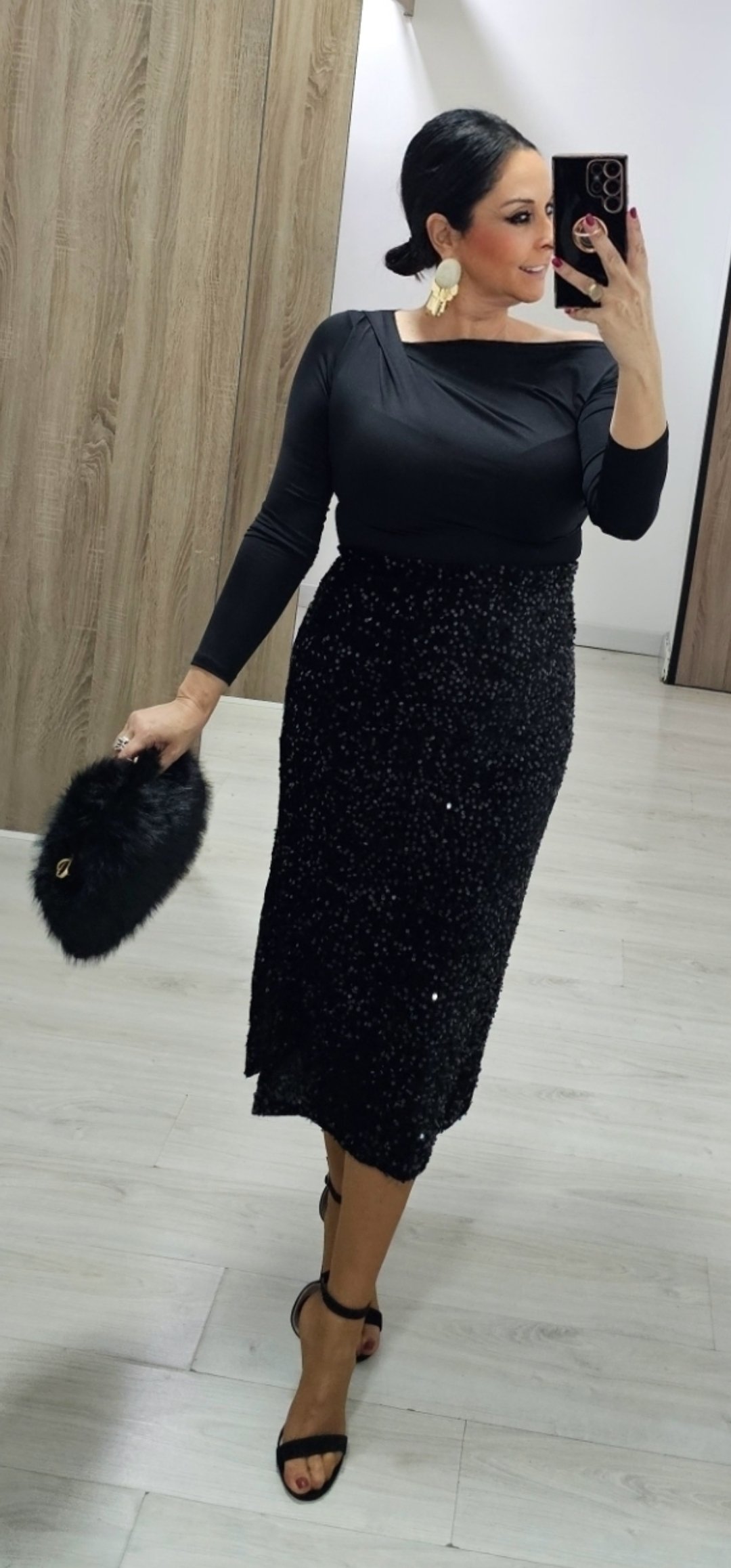 Falda Lentejuelas midi 8 Falda Lentejuelas midi - Imagen 8